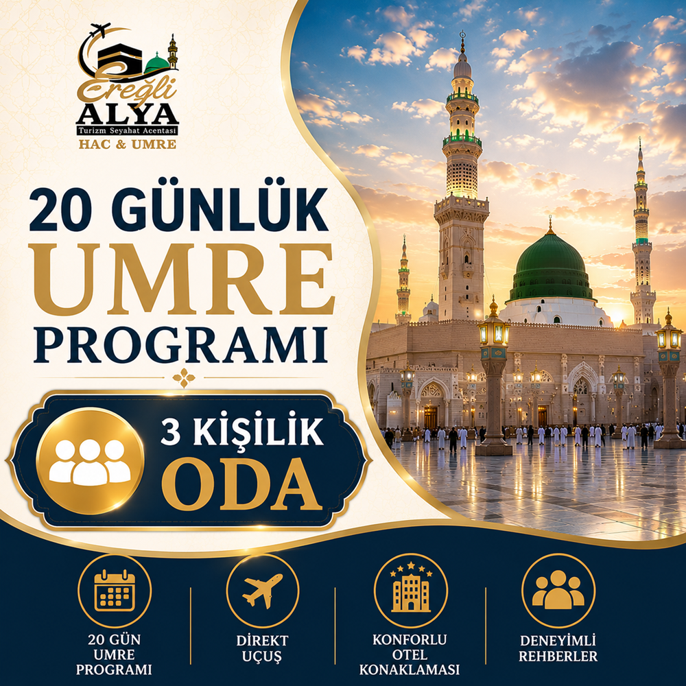 20 Günlük Umre ( 3'Lü Oda )